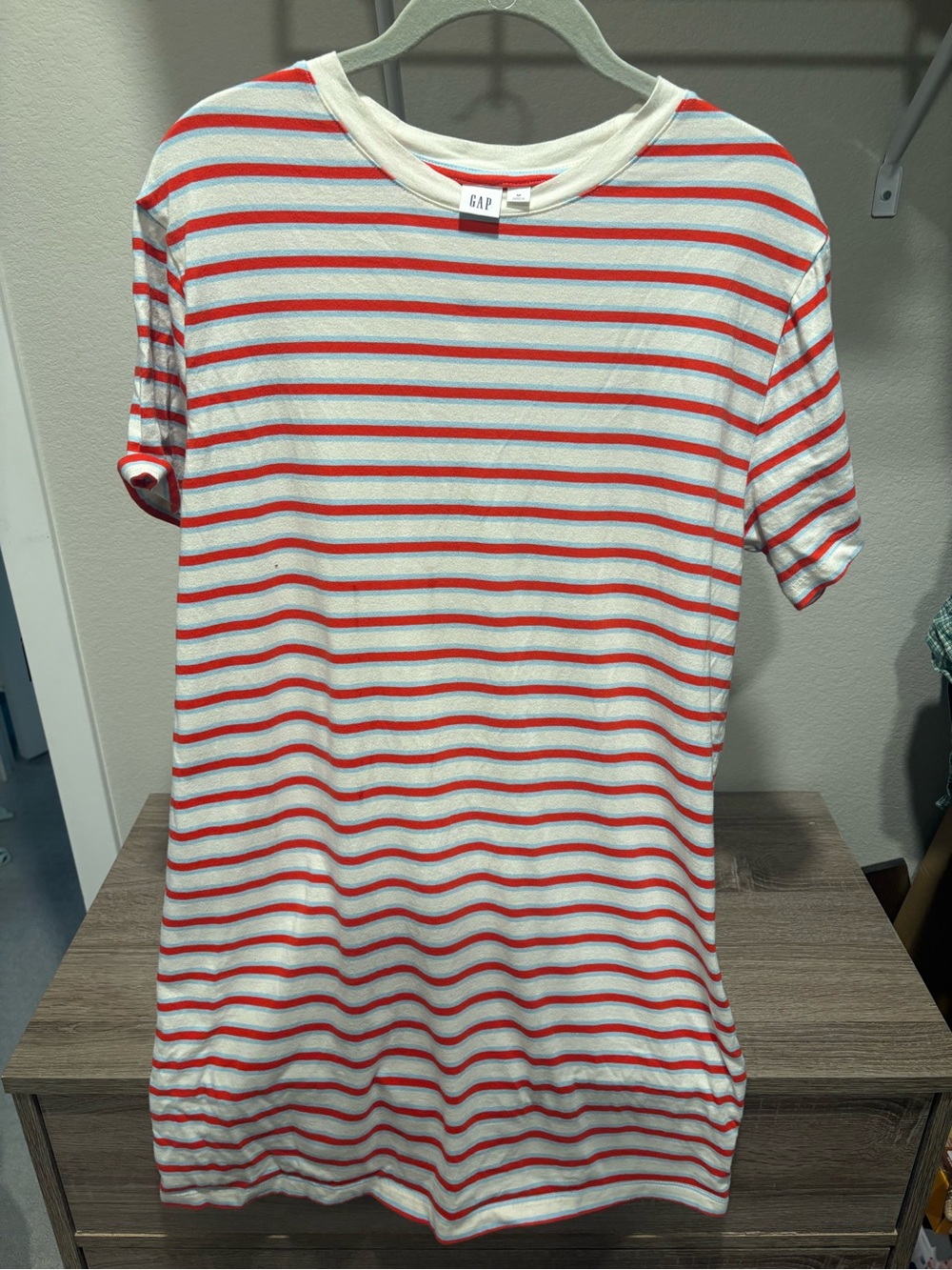 GAP Red Stripe Short Sleeve T-Shirt Dress
